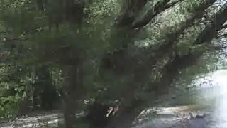 Amateur bigtit deepthroats by river for cash Thumbnail