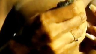 Oiled ebony preggo gets pussy licked and fucked in garden Thumbnail