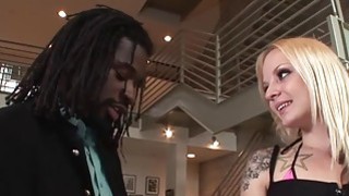 Tattoo blonde gets her big dick Thumbnail